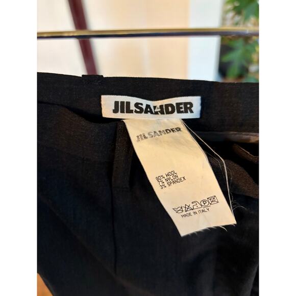 Jil Sander Luxury Black Tailored Wool Trousers Pants- Size US 8/28, EU 38 - Picture 2 of 5